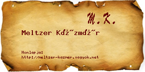 Meltzer Kázmér névjegykártya